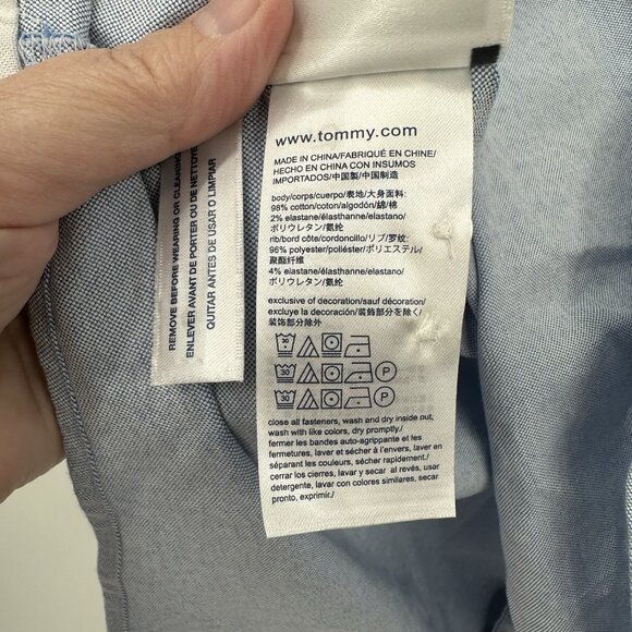 long sleeve casual shirt button down striped chambray XL - Picture 1 of 9